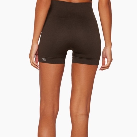 NWT Set Active Brown Bike Shorts Size Small - Picture 2 of 5